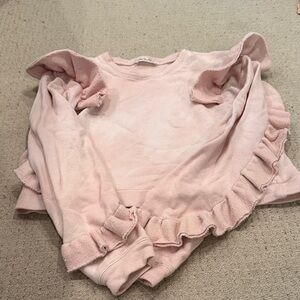 Loveshackfancy Pink Ruffled Top